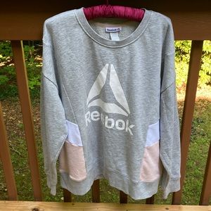 Reebok grey and pink sweatshirt
